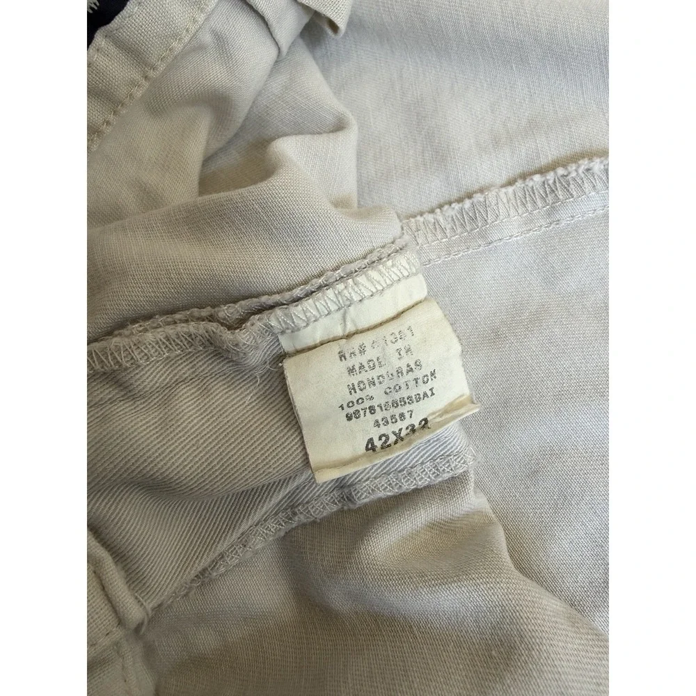 Vintage Polo Ralph Lauren Mens 42x32 Pleated Chino Pants Khaki Tan